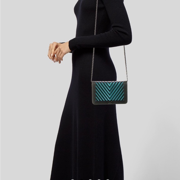 Chanel Iridescent Boy Wallet On Chain - Picture 2 of 5